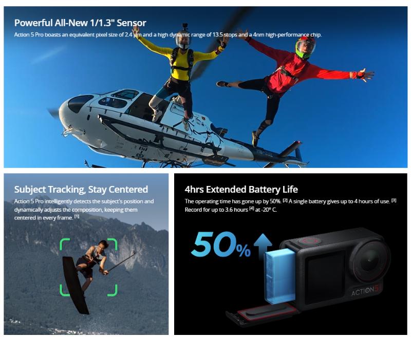 Osmo Action 5 Pro Adventure Combo Osmo Action 5 Pro Adventure Combo